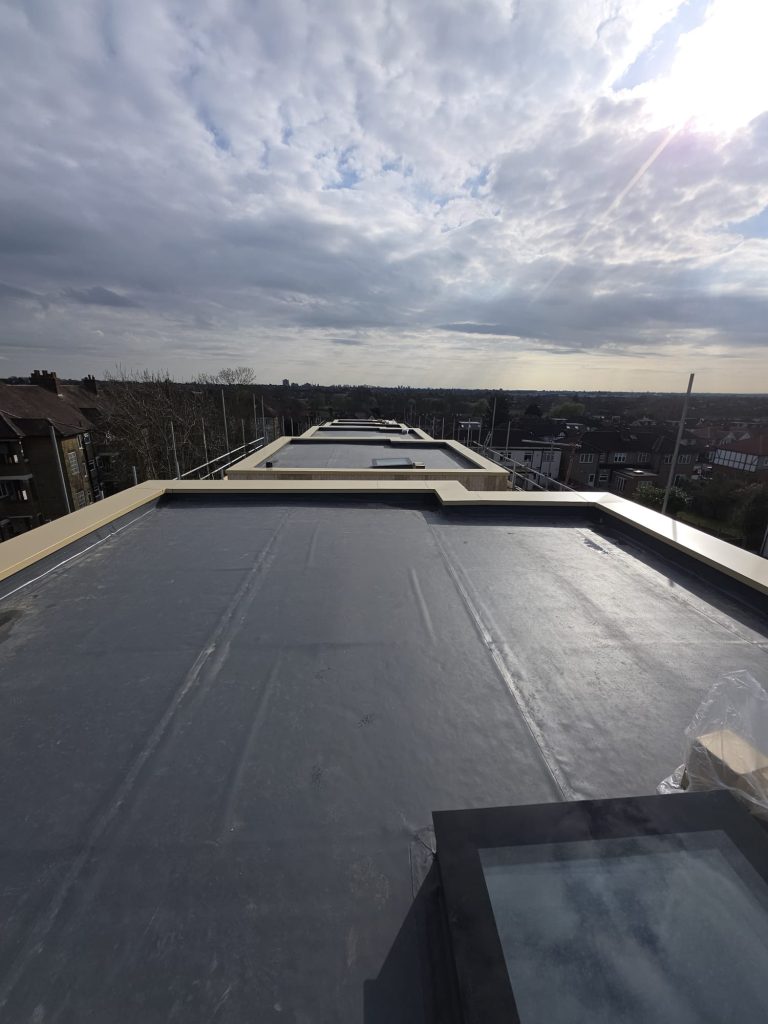 a tall brick building with balconies and balconies