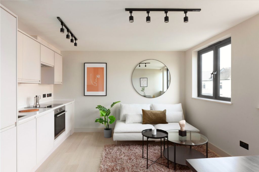 Conversion of a 2-storey commercial workshop building into 7 residential units, delivered from strip-out and structural works through to completion.
