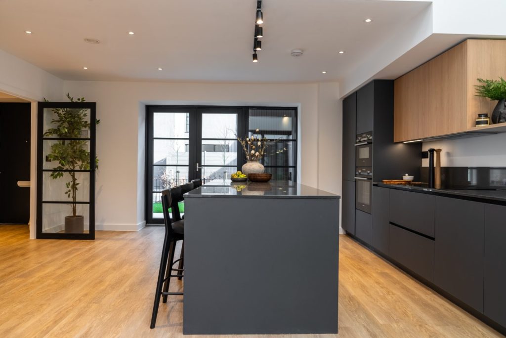 a large building with scaffolding on top of it