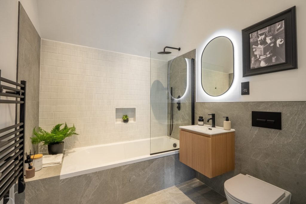 a large building with scaffolding on top of it