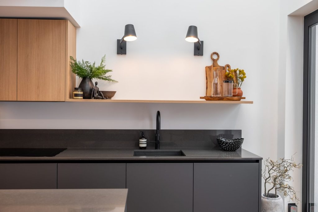 a large building with scaffolding on top of it