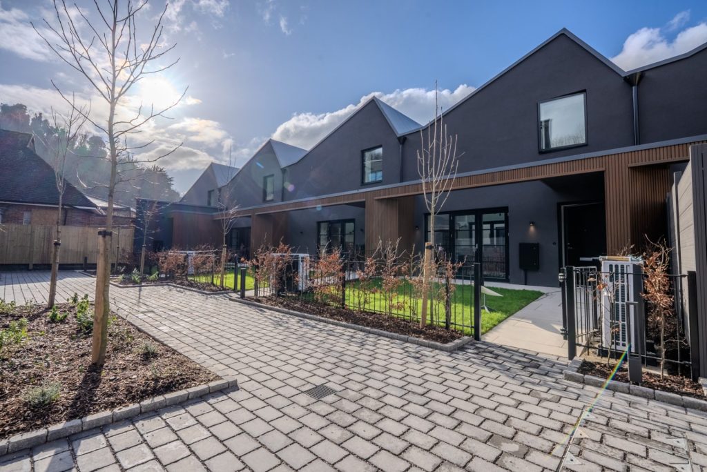 a large building with scaffolding on top of it