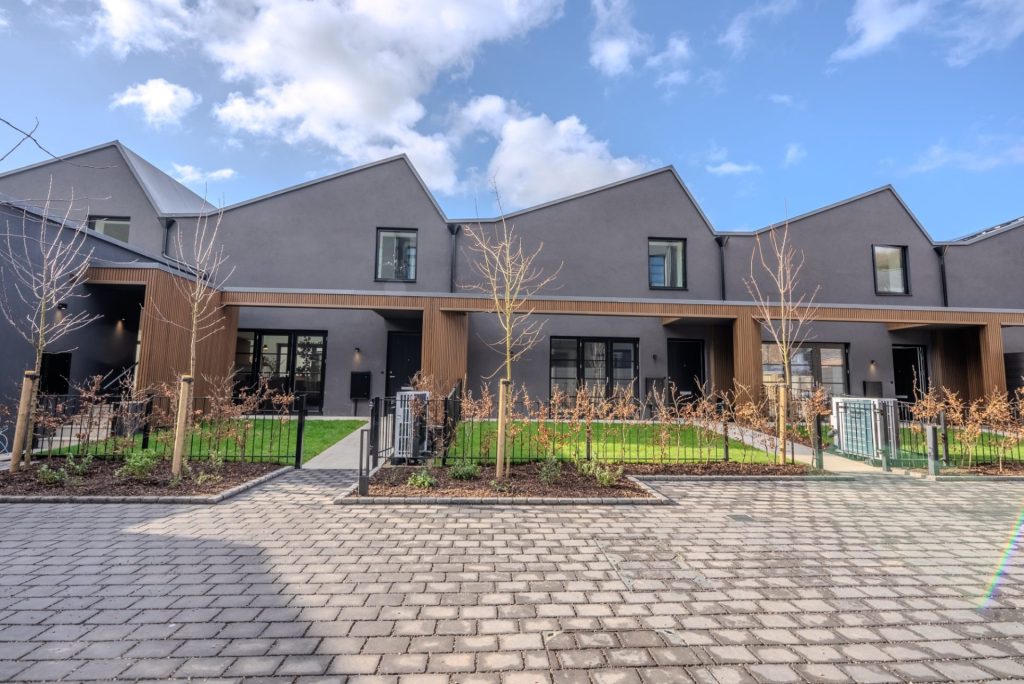 a large building with scaffolding on top of it