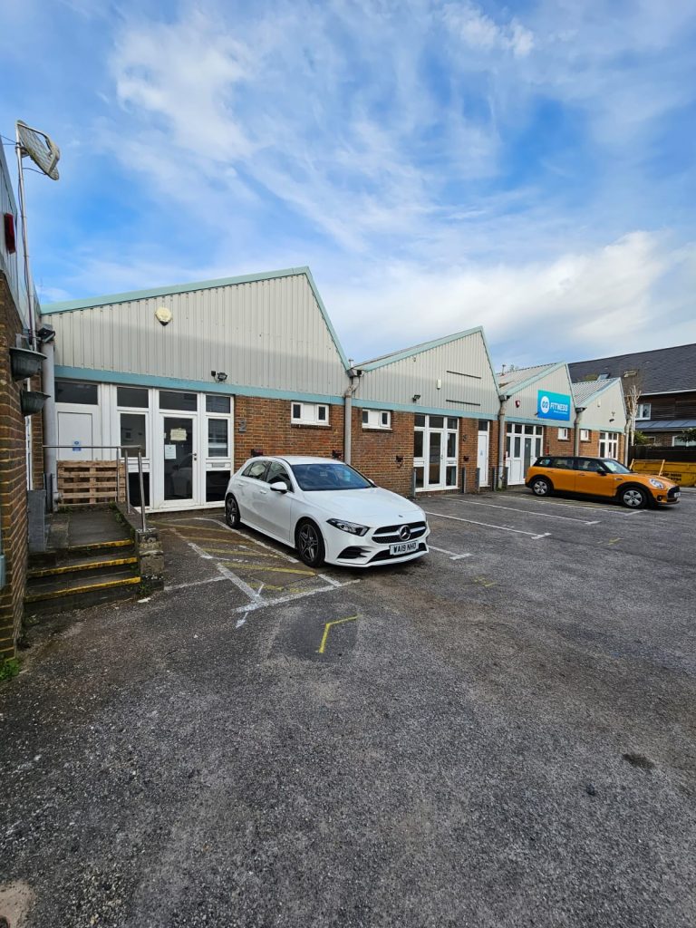 a large building with scaffolding on top of it