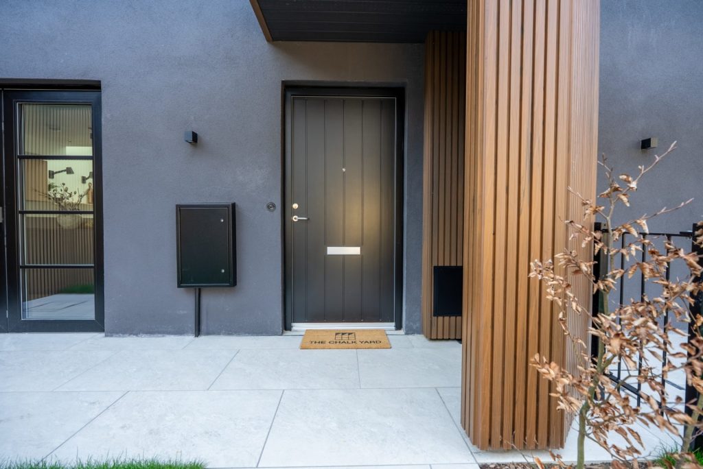 a large building with scaffolding on top of it