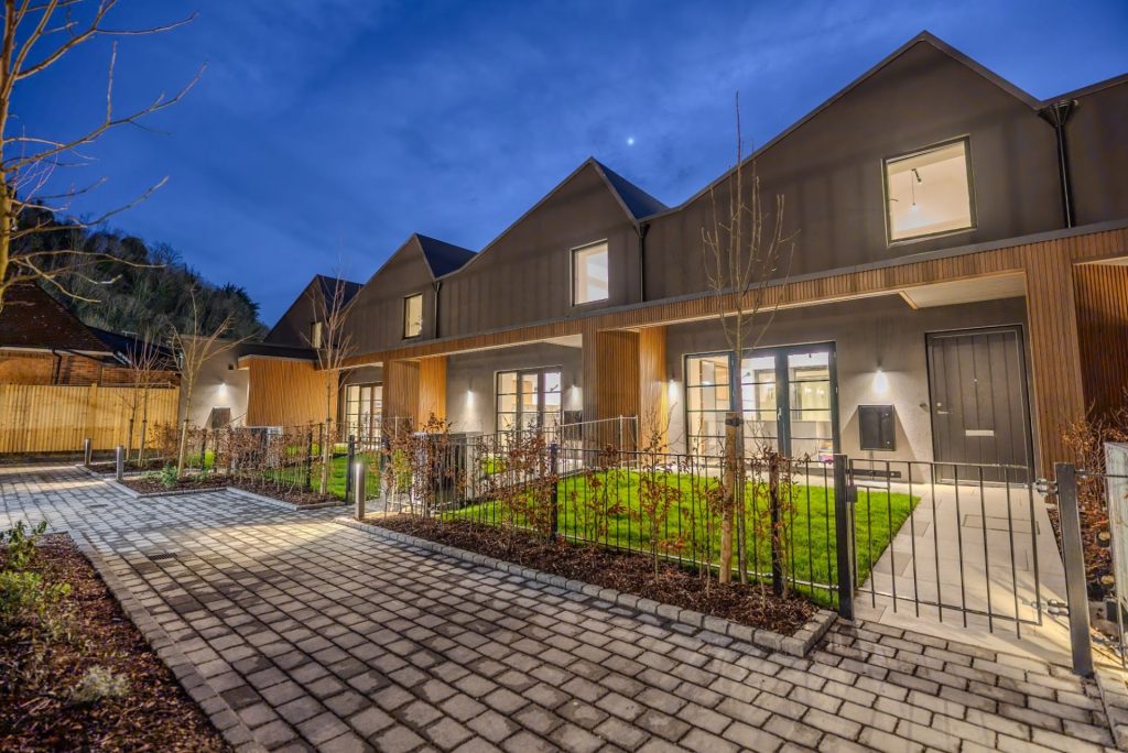 a large building with scaffolding on top of it