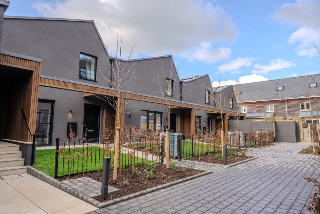 a large building with scaffolding on top of it
