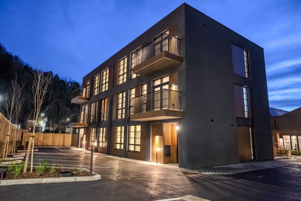 External works to the 8 apartments at Block A, including façade finishes, balconies and associated external detailing.The development achieves EPC A rating and incorporates solar panels, underfloor heating and a centralised ventilation and heating system (ModulAir).