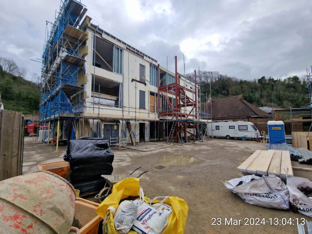 External works to the 8 apartments at Block A, including façade finishes, balconies and associated external detailing.The development achieves EPC A rating and incorporates solar panels, underfloor heating and a centralised ventilation and heating system (ModulAir).