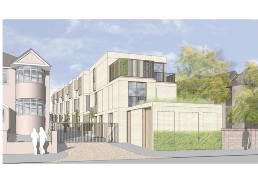 a tall brick building with balconies and balconies