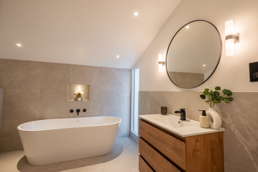 a large building with scaffolding on top of it